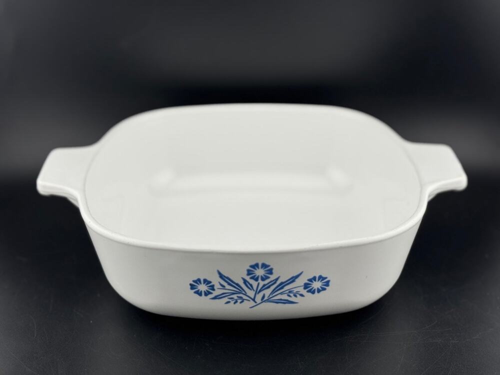 Cornflower Blue by Corning P-1-B 1 Quart Square Casserole No Lid